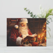 Kerstman Candlelight Boom Kerstmis Feestdagenkaart (Staand voorkant)