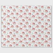 Kerstman Candy Canes Kerstmis   Cadeaupapier (Vlak)