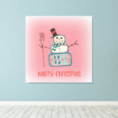 Kerstman Canvas Afdruk (Insitu (Houten vloer))