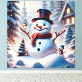 Kerstman Canvas Afdruk (Insitu (Houten vloer))