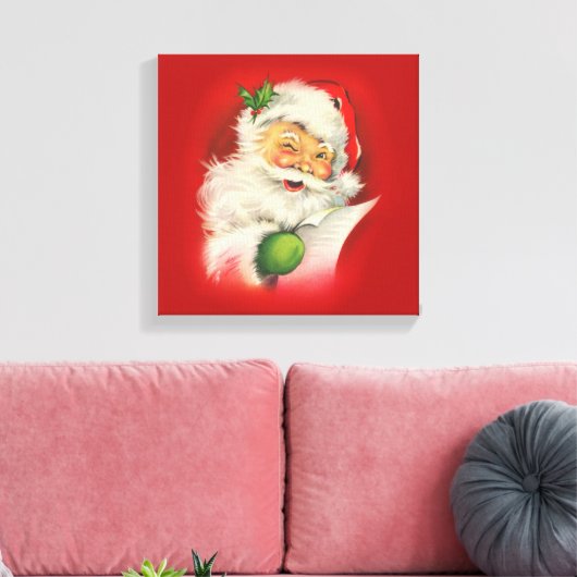  kerstman canvas afdruk (Insitu (Woonkamer))