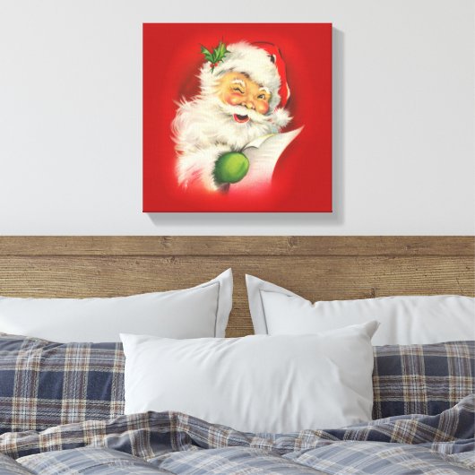  kerstman canvas afdruk (Insitu (Slaapkamer))