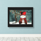 Kerstman Canvas Afdruk (Insitu (Houten vloer))