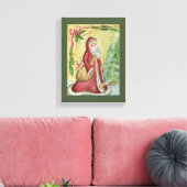 Kerstman Canvas Kunstprint Afdruk (Insitu (Woonkamer))