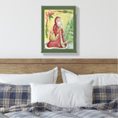 Kerstman Canvas Kunstprint Afdruk (Insitu (Slaapkamer))