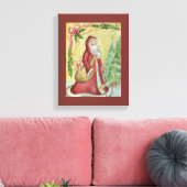 Kerstman Canvas Kunstprint Afdruk (Insitu (Woonkamer))