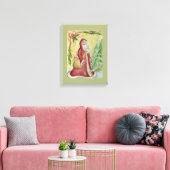 Kerstman Canvas Kunstprint Afdruk (Insitu (Woonkamer))