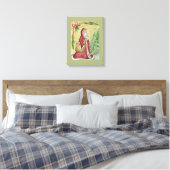 Kerstman Canvas Kunstprint Afdruk (Insitu (Slaapkamer))