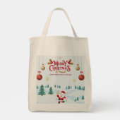 Kerstman Canvas tas voor de kerst (Achterkant)