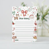 Kerstman Capsule Note Bericht Kaart (Staand voorkant)