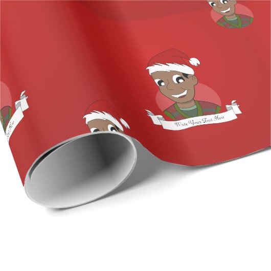 Kerstman cartoon cadeaupapier (Rol Hoek)