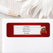 Kerstman cartoon etiket (Insitu)