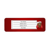 Kerstman cartoon etiket (Voorkant)