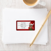 Kerstman cartoon etiket (Insitu)