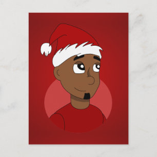 Kerstman cartoon feestdagenkaart