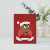 Kerstman cartoon feestdagenkaart (Staand voorkant)