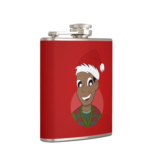 Kerstman cartoon heupfles (Rechts)