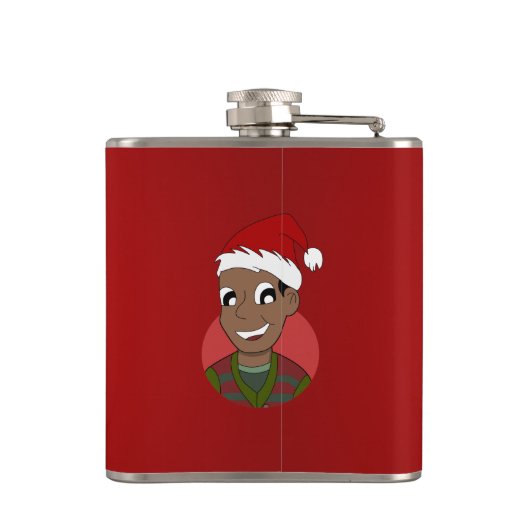 Kerstman cartoon heupfles (Achterkant)