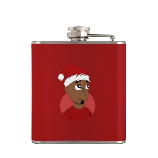 Kerstman cartoon heupfles (Achterkant)