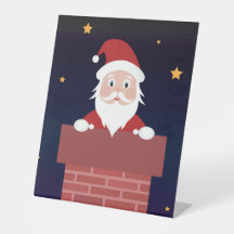 Kerstman cartoon Kerstnacht door de schoorsteen T