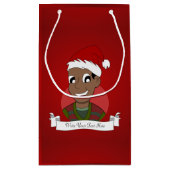 Kerstman cartoon klein cadeauzakje (Achterkant)