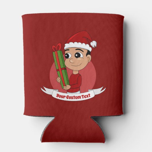 kerstman cartoon koelbox blikjeskoeler (Achterkant)