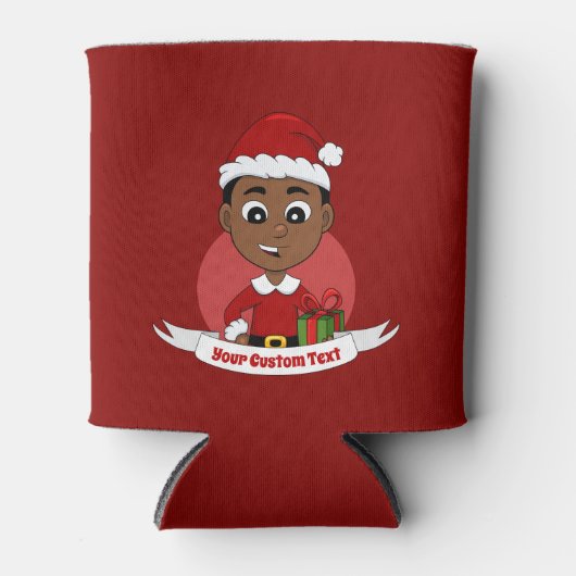 kerstman cartoon koelbox blikjeskoeler (Voorkant)