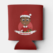 kerstman cartoon koelbox blikjeskoeler (Achterkant)