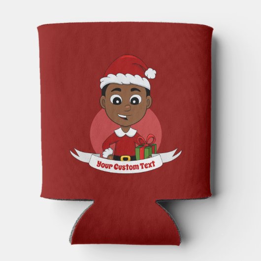 kerstman cartoon koelbox blikjeskoeler (Achterkant)