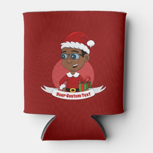 kerstman cartoon koelbox blikjeskoeler (Voorkant)