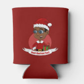 kerstman cartoon koelbox blikjeskoeler (Achterkant)