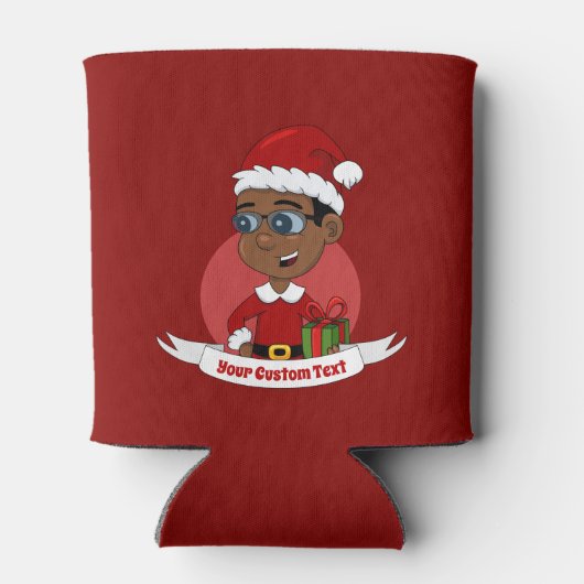 kerstman cartoon koelbox blikjeskoeler (Achterkant)