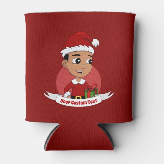 kerstman cartoon koelbox blikjeskoeler (Voorkant)