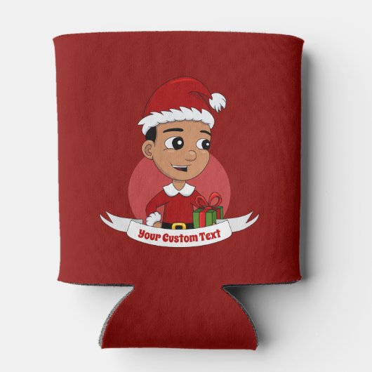 kerstman cartoon koelbox blikjeskoeler (Achterkant)