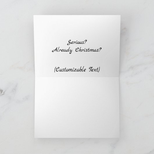 Kerstman Cartoon Lief Spiedende Karakter Kaart (Binnen)