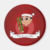 kerstman cartoon magnet (Voorkant)