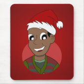 Kerstman cartoon muismat (Voorkant)