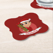 kerstman cartoon onderzetter (Gekanteld)