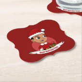 kerstman cartoon onderzetter (Gekanteld)