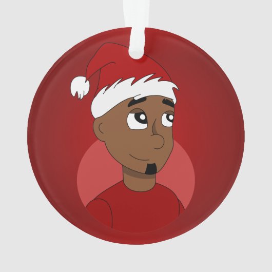 Kerstman cartoon ornament (achterkant)