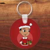 kerstman cartoon sleutelhanger (Voorkant)