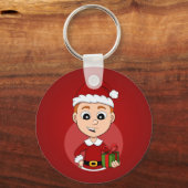kerstman cartoon sleutelhanger (Voorkant)