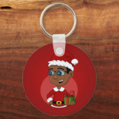 kerstman cartoon sleutelhanger (Voorkant)