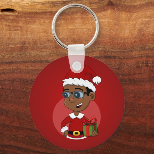 kerstman cartoon sleutelhanger (Voorkant)
