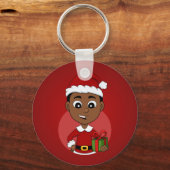 kerstman cartoon sleutelhanger (Voorkant)