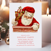 kerstman Chimney Retro Holiday Kaart