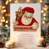 kerstman Chimney Retro Holiday Kaart