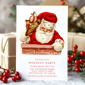 kerstman Chimney Retro Holiday Kaart