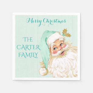  Kerstman Christmas Mint & Gold Servetten