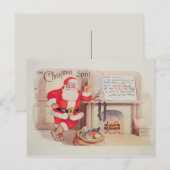  Kerstman Christmas Spirit Briefkaart (Voorkant / Achterkant)